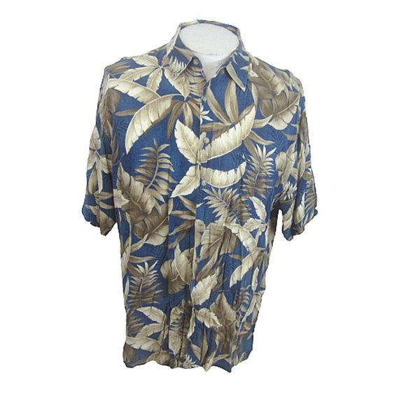 Pierre Cardin vtg Men Hawaiian camp shirt p2p 24 XL aloha luau tropical floral - Picture 1 of 7